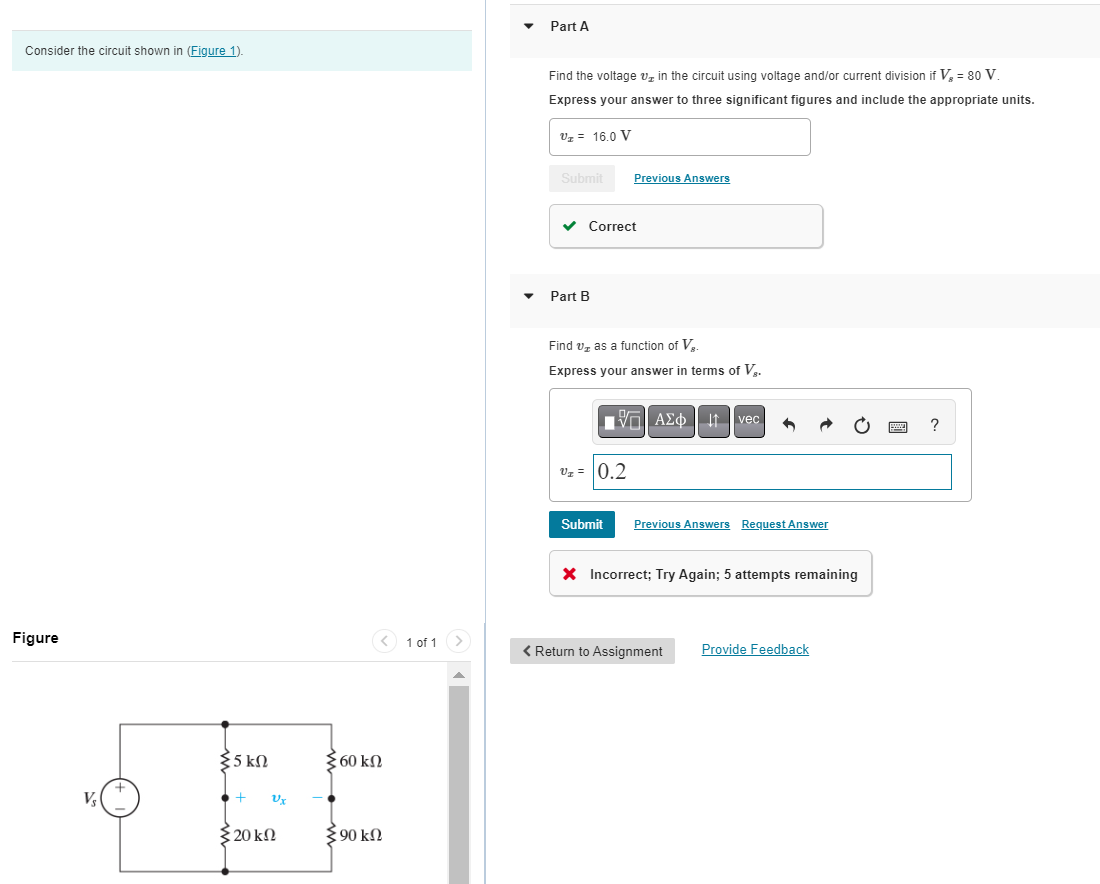 Solved Part AConsider the circuit shown in (Figure | Chegg.com