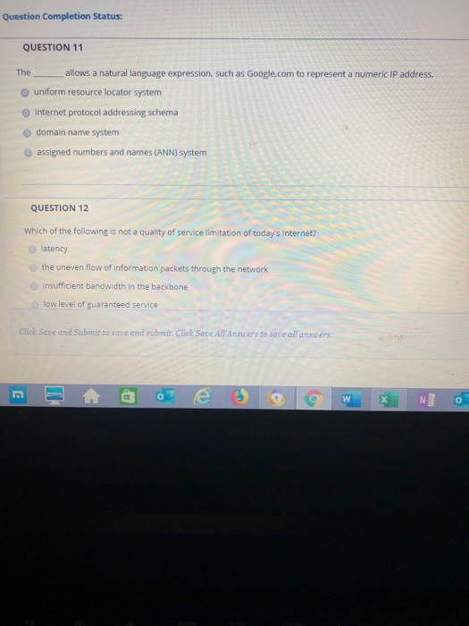 Solved Question Completion Status: QUESTION 11 The allows a | Chegg.com