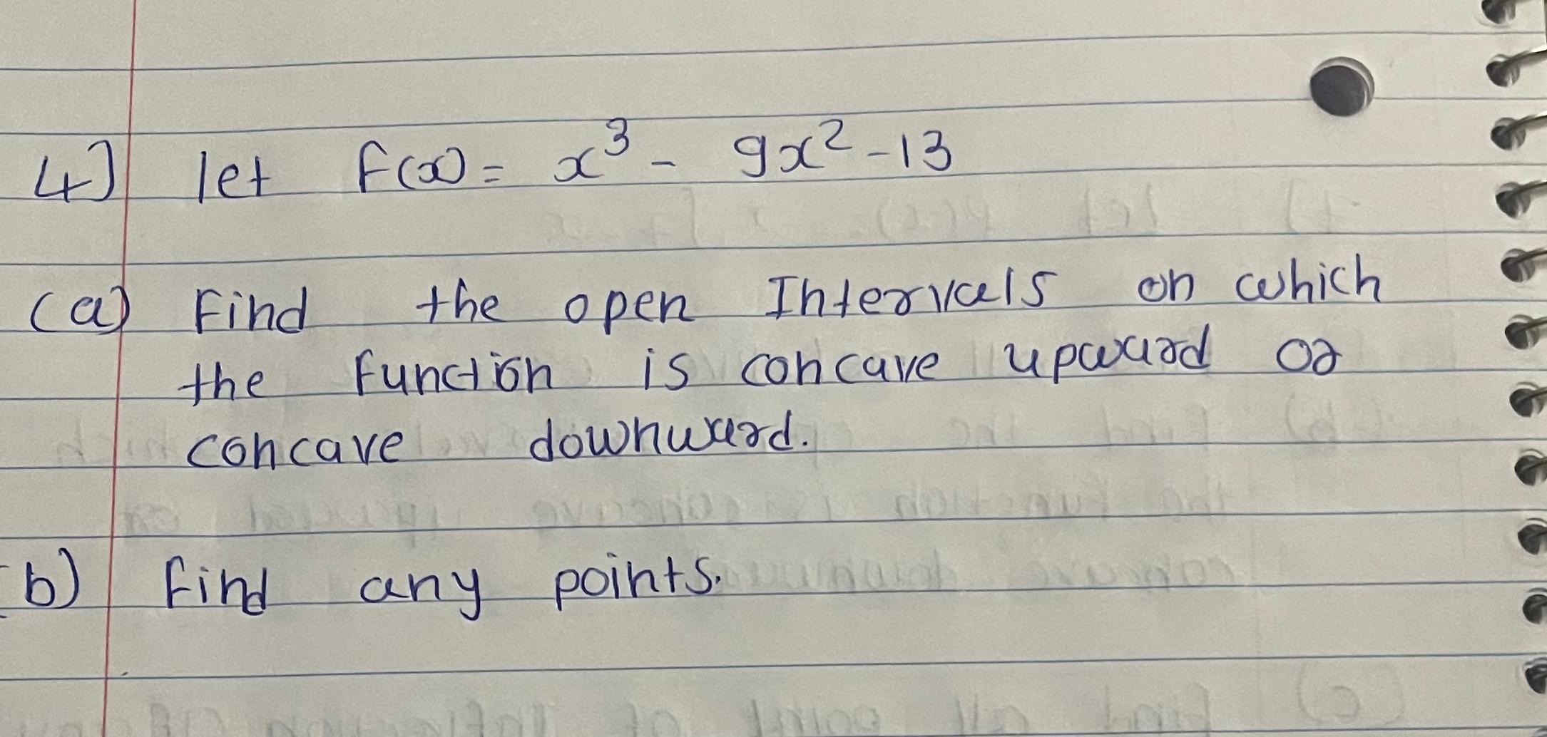 Solved Let F X X3 9x2 13 A ﻿find The Open Intervals On