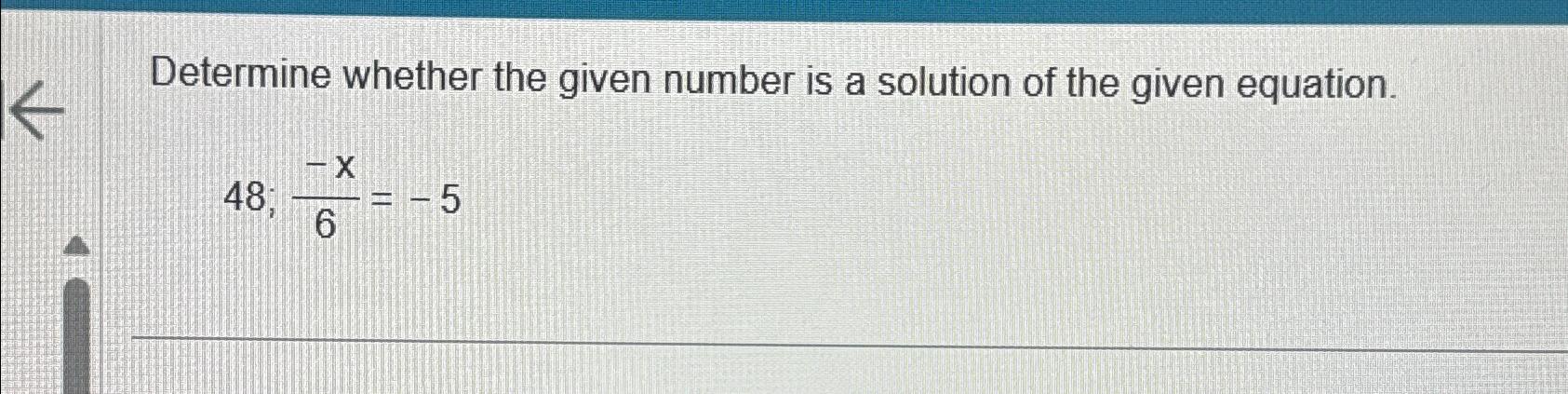 w − 54 6 what is the solution to the given equation