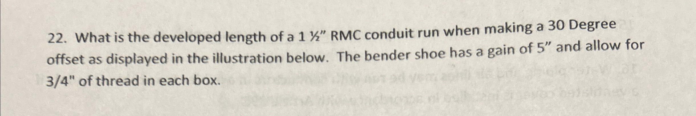 Solved What is the developed length of a 112 