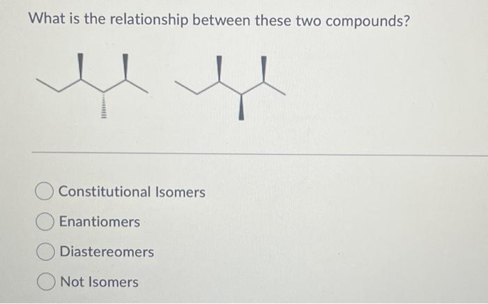 Solved What is the relationship between these two compounds? | Chegg.com