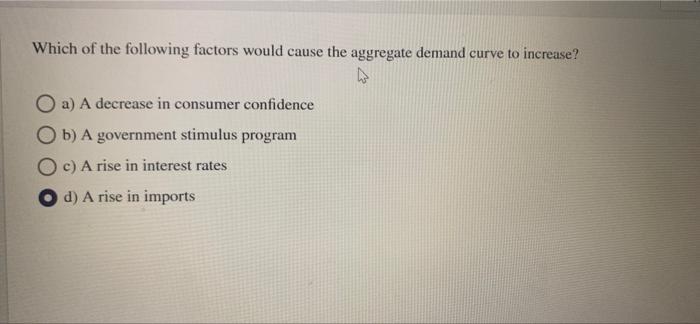 Solved Which of the following factors would cause the | Chegg.com