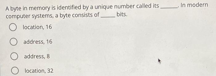 1 byte consists of dash number of bits