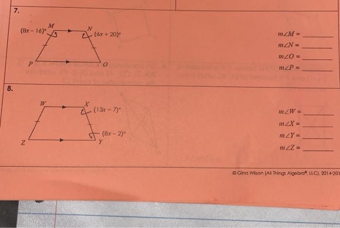 Solved Unit 7 Polygons And Quadrilaterals Homework 7 Trap Chegg Com