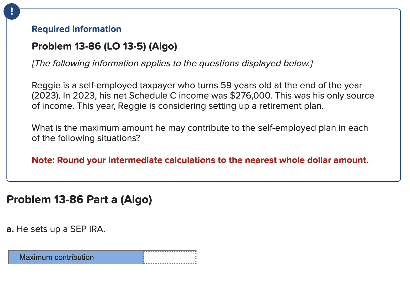 Solved !Required InformationProblem 13-86 (LO | Chegg.com