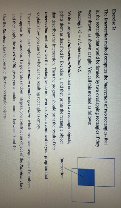 Exercise 2: The Intersection method computes the | Chegg.com