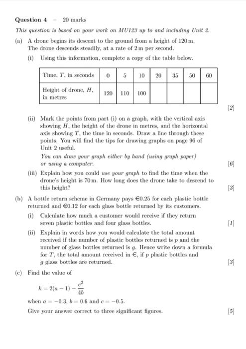 Solved Question 4 −20 marks This question is based on your | Chegg.com