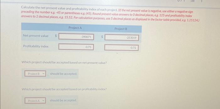 Calculate The Net Present Value And Profitability | Chegg.com