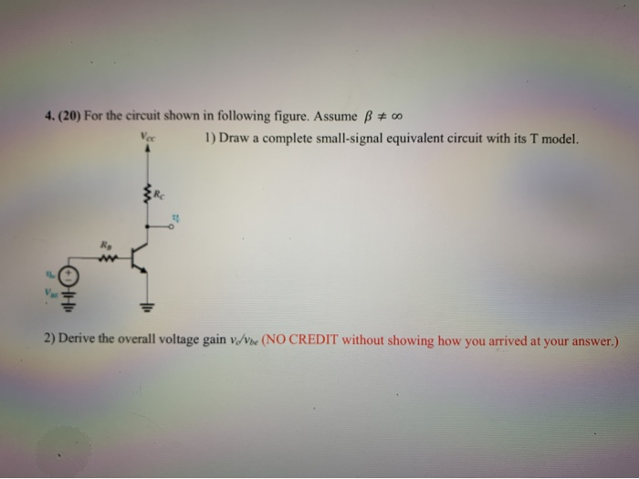 Solved 4. (20) For The Circuit Shown In Following Figure. | Chegg.com