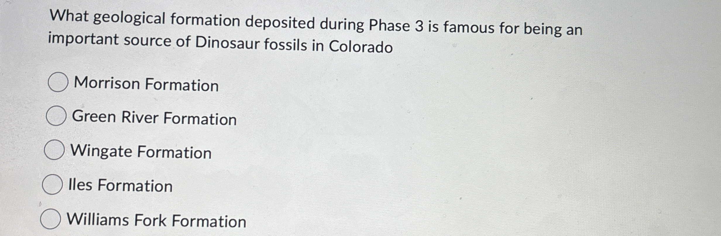 High Quality SOLUTION What geological formation deposited during Phase ...