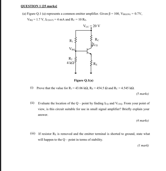 Solved QUESTION 1 [25 marks) (a) Figure Q.1 (a) represents a | Chegg.com