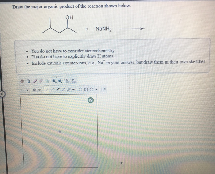 Solved Draw The Major Organic Product Of The Reaction Shown 8184