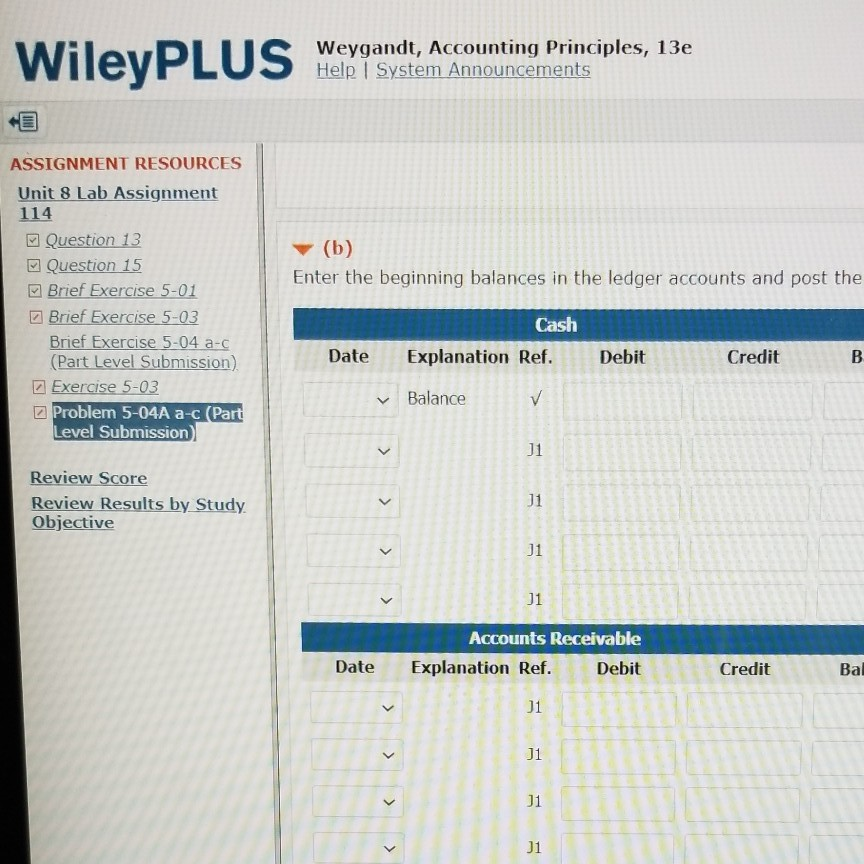 Wileyplus Weygandt Accounting Principles 13e Help Chegg Com