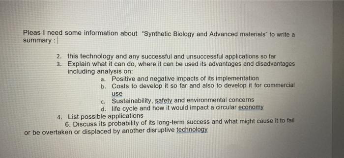 Solved Pleas I Need Some Information About "Synthetic | Chegg.com