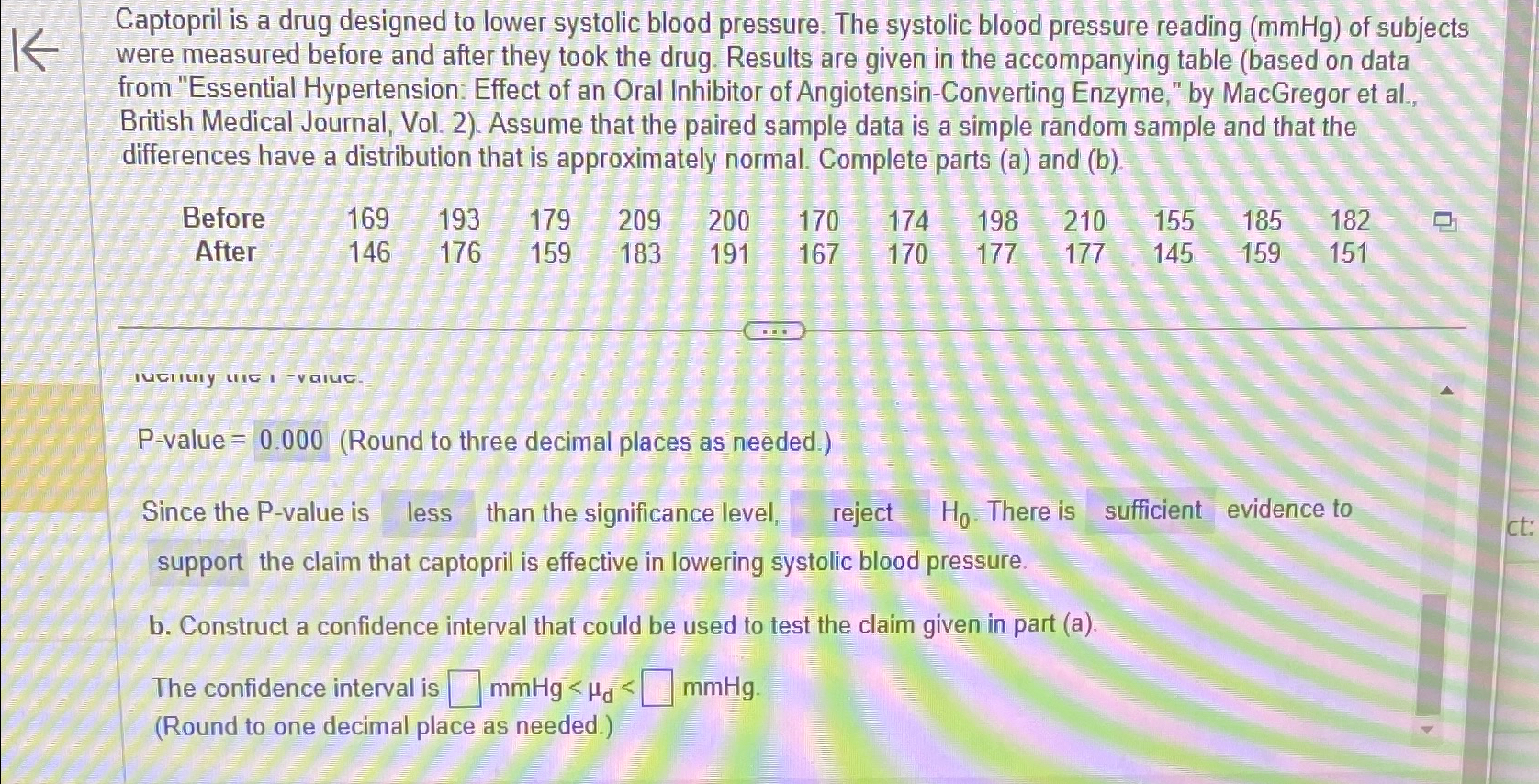 Solved Captopril is a drug designed to lower systolic blood | Chegg.com