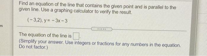 Solved Find an equation of the line that contains the given | Chegg.com