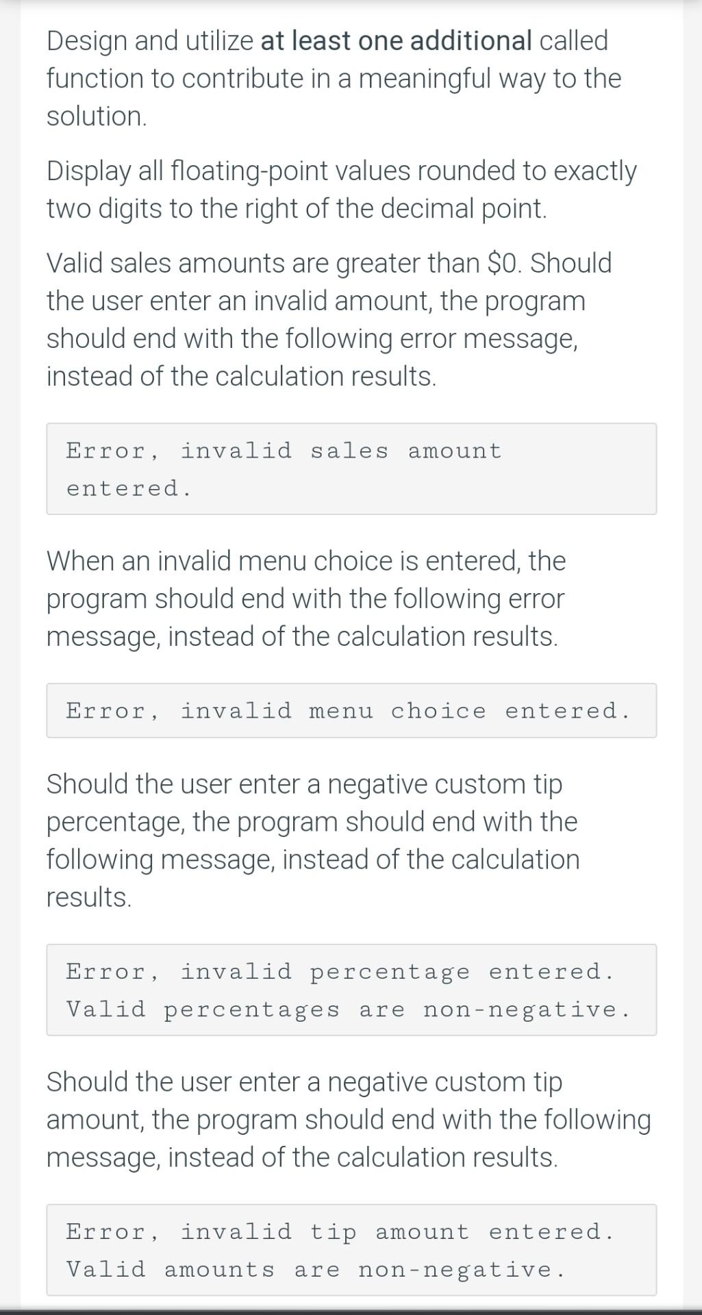 Solved Problem Statement For this assignment we will develop | Chegg.com