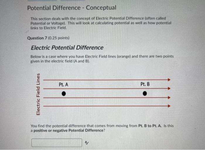Solved Potential Difference - Conceptual This section deals | Chegg.com