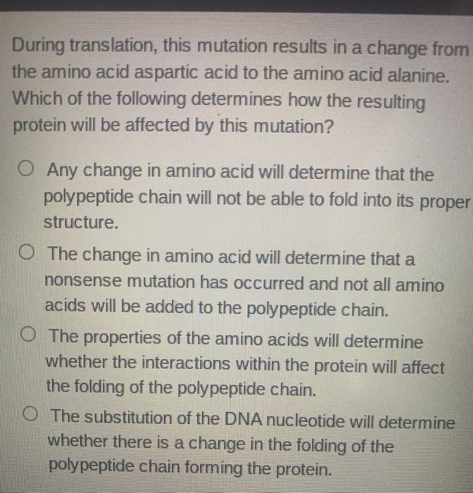 Solved The image shows a mutation that occurs at a single | Chegg.com