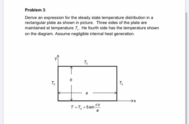 Solved Problem 3: Derive an expression for the steady state | Chegg.com