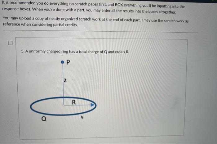 Solved It is recommended you do everything on scratch paper | Chegg.com