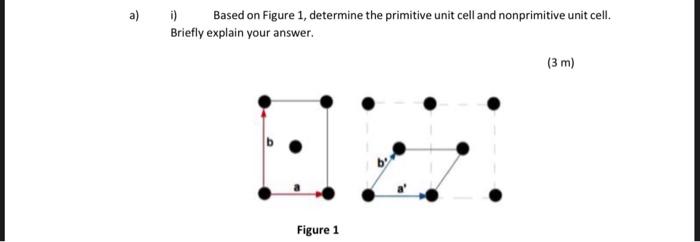 Solved a) Based on Figure 1, determine the primitive unit | Chegg.com