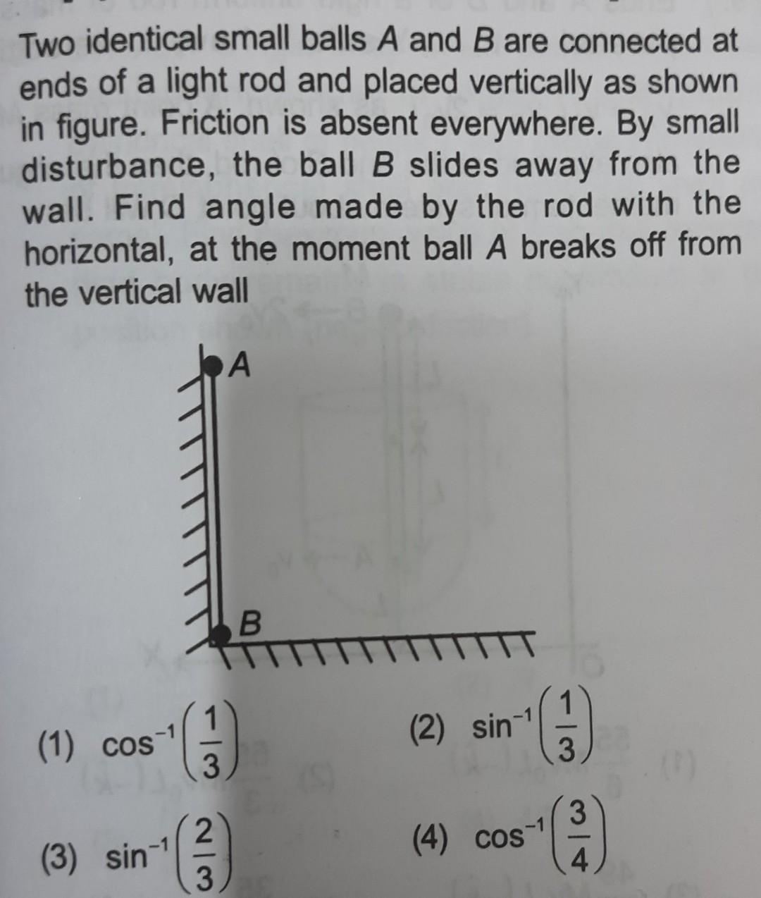 Solved Two Identical Small Balls A And B Are Connected At | Chegg.com