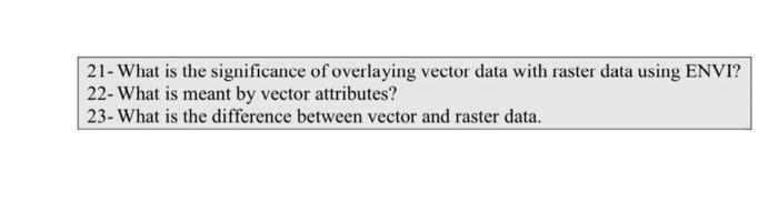 Solved 21- What is the significance of overlaying vector | Chegg.com