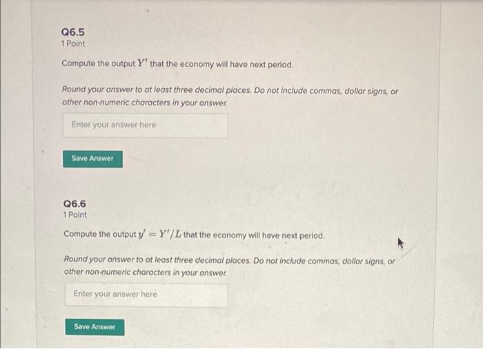 Solved The following equations characterize equilibrium in | Chegg.com