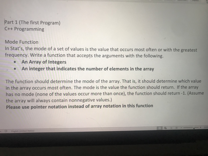 Solved Part 1 (The first Program) C++ Programming Mode | Chegg.com