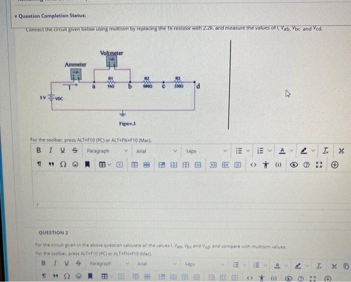 Solved Question Completion Status: Connect the circuit given | Chegg.com