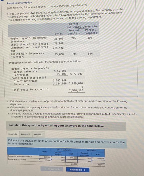 Solved Please Help Me Complete Required B And C And Correct | Chegg.com