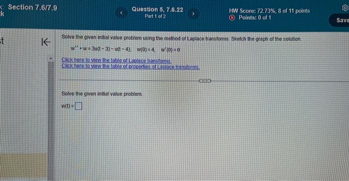 Solve the given initial value problem using the | Chegg.com