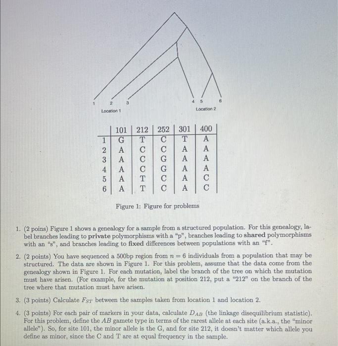 Figure 1; Figure for problems 1. (2 poins) Figure 1 | Chegg.com