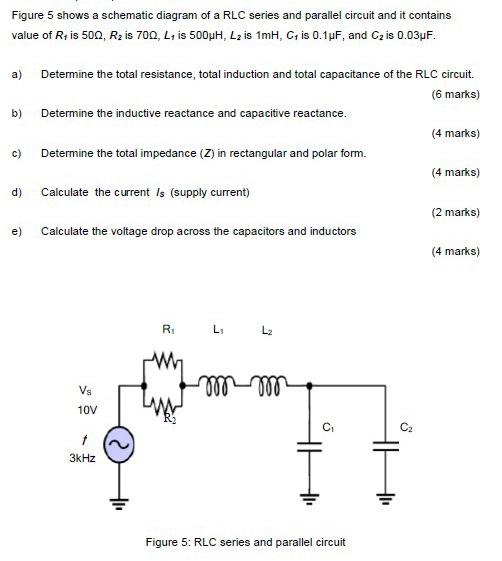 Solved Figure 5 shows a schematic diagram of a RLC series | Chegg.com