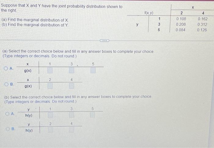 Solved Suppose that X and Y have the joint probability | Chegg.com