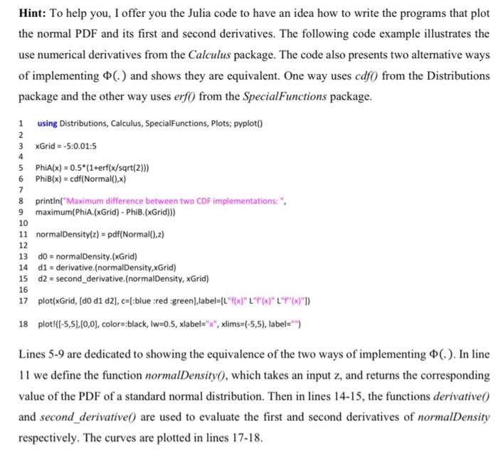 I. Problem: Normal PDF The Gaussian distribution is a | Chegg.com