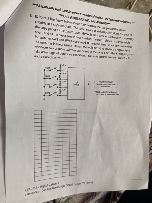 Solved Homework - Combinational Logic Circuit Design (27 | Chegg.com