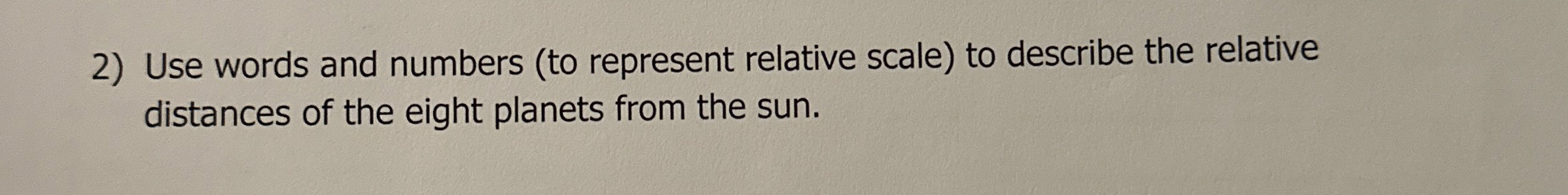 Solved Use words and numbers (to represent relative scale) | Chegg.com