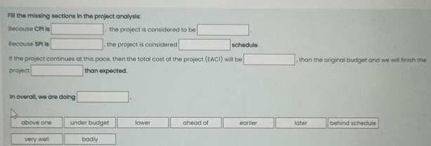 Solved Fill the missing sections in the project | Chegg.com