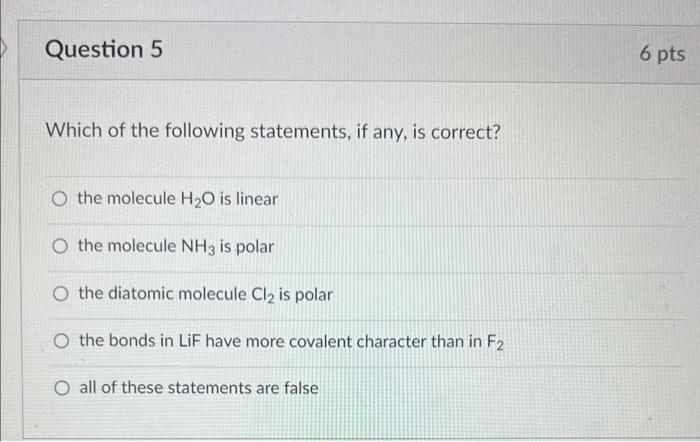 Solved Which of the following statements, if any, is | Chegg.com