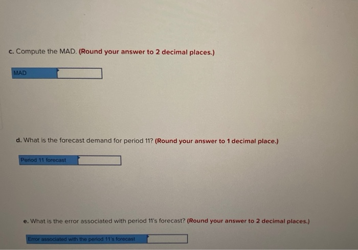 Solved Using Simple Exponential Smoothing And The Following | Chegg.com