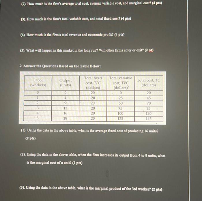 Solved 1. Answer The Following Questions Based On The Figure | Chegg.com