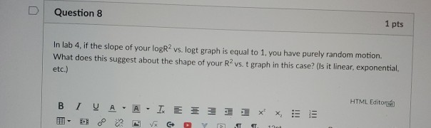 Question 6 1 pts Starting with your answer to the | Chegg.com