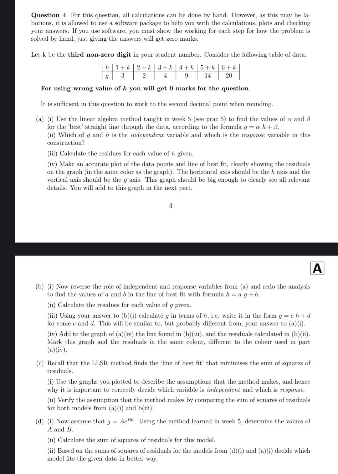 Question 4 For this question, all calculations can be | Chegg.com