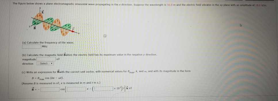 Solved The Figure Below Shows A Plane Electromagnetic