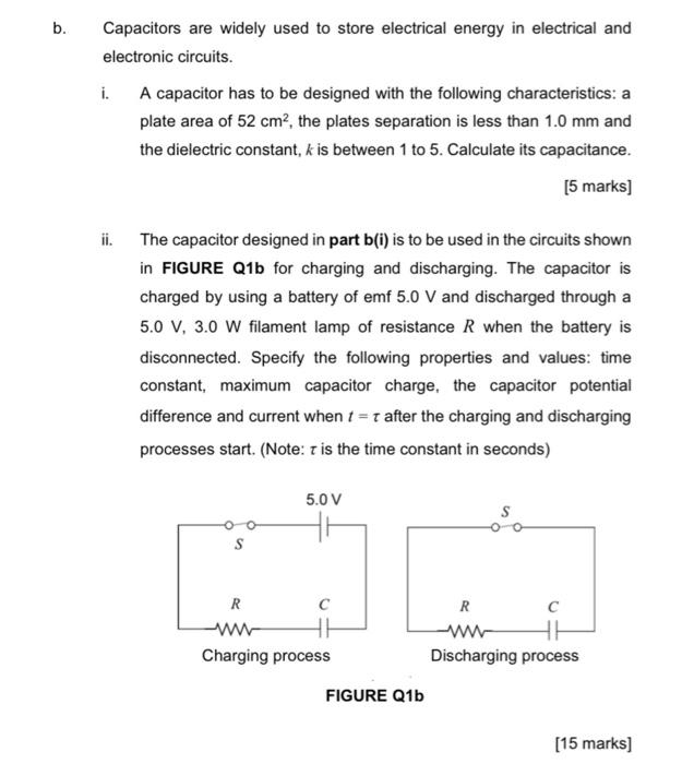 Solved B. Capacitors Are Widely Used To Store Electrical | Chegg.com