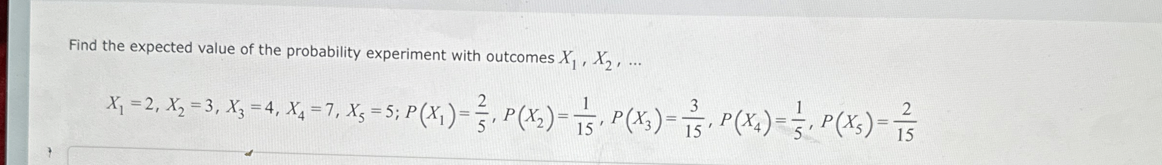 Solved Find the expected value of the probability experiment | Chegg.com