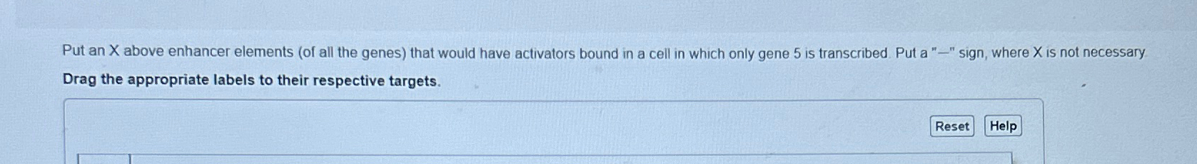 Solved Put an X above enhancer elements (of all the genes) | Chegg.com